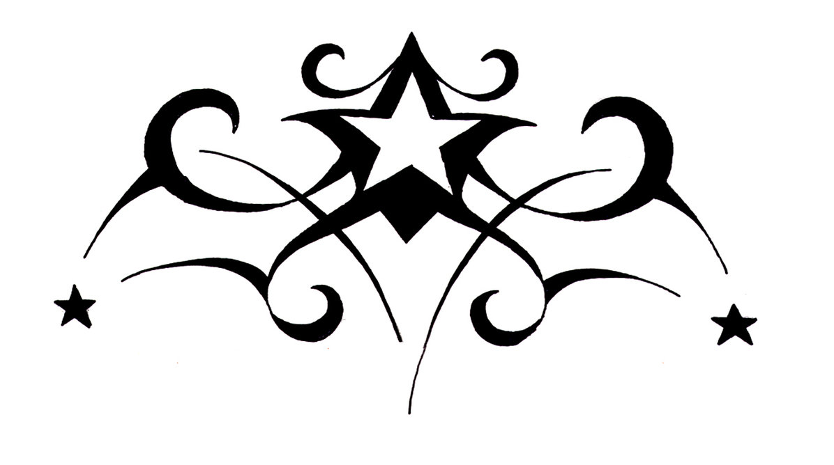 Tribal Star Tattoos Design Sample