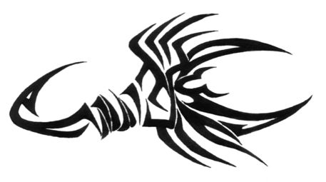 Unique Tribal Scorpion Tattoo Design