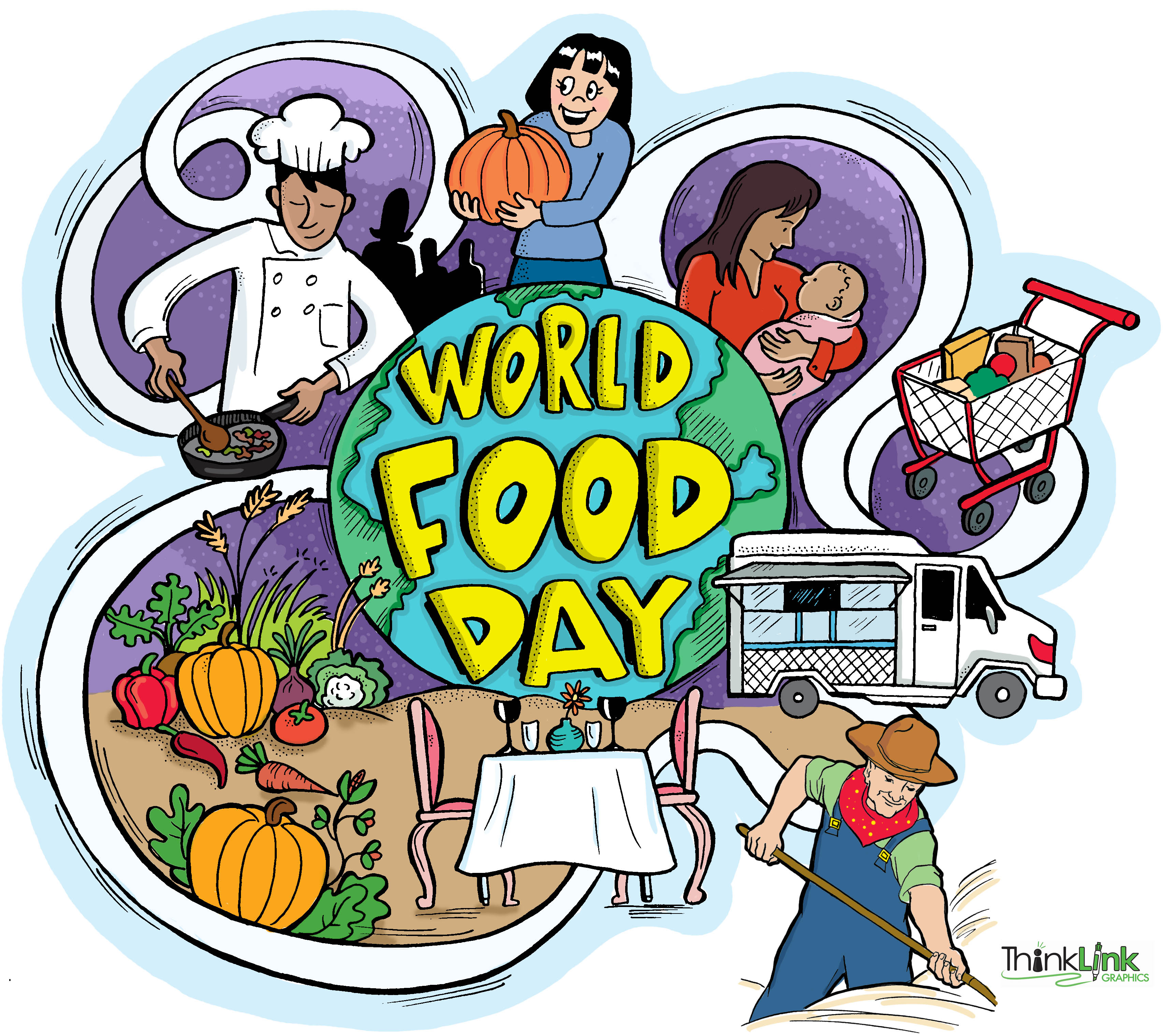 World Food Day Animated Clip Art