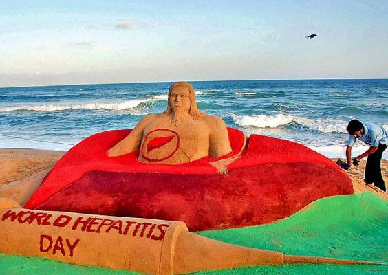World Hepatitis Day Sand Art