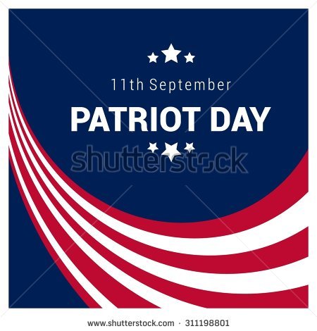 11th September Patriot Day American Flag Greeting Card