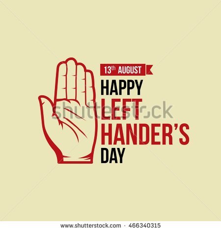 13th August Happy Left Handers Day Illustration