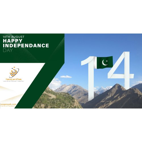 14th August Happy Independence Day Pakistan Greeting Card