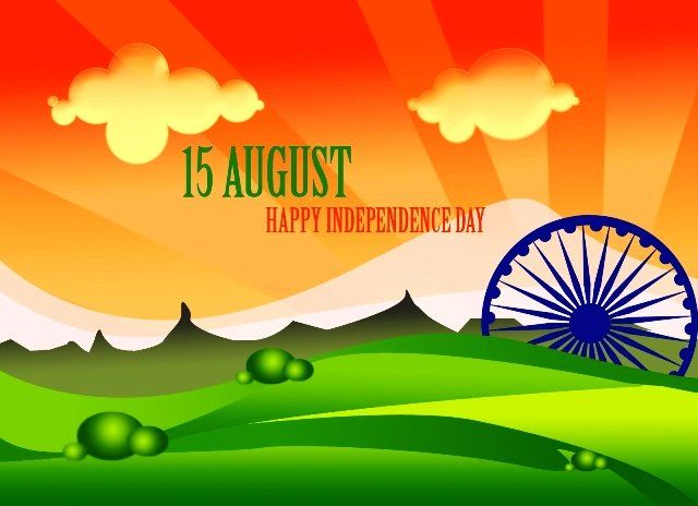 15 August Happy Independence Day Tri Color Background Picture