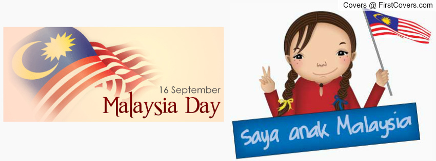 16 September Malaysia Day Girl With Malaysian Flag Facebook Cover Picture