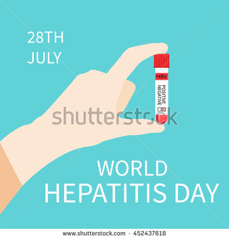 28th July World Hepatitis Day Hand Holding A Test Tube Illustration