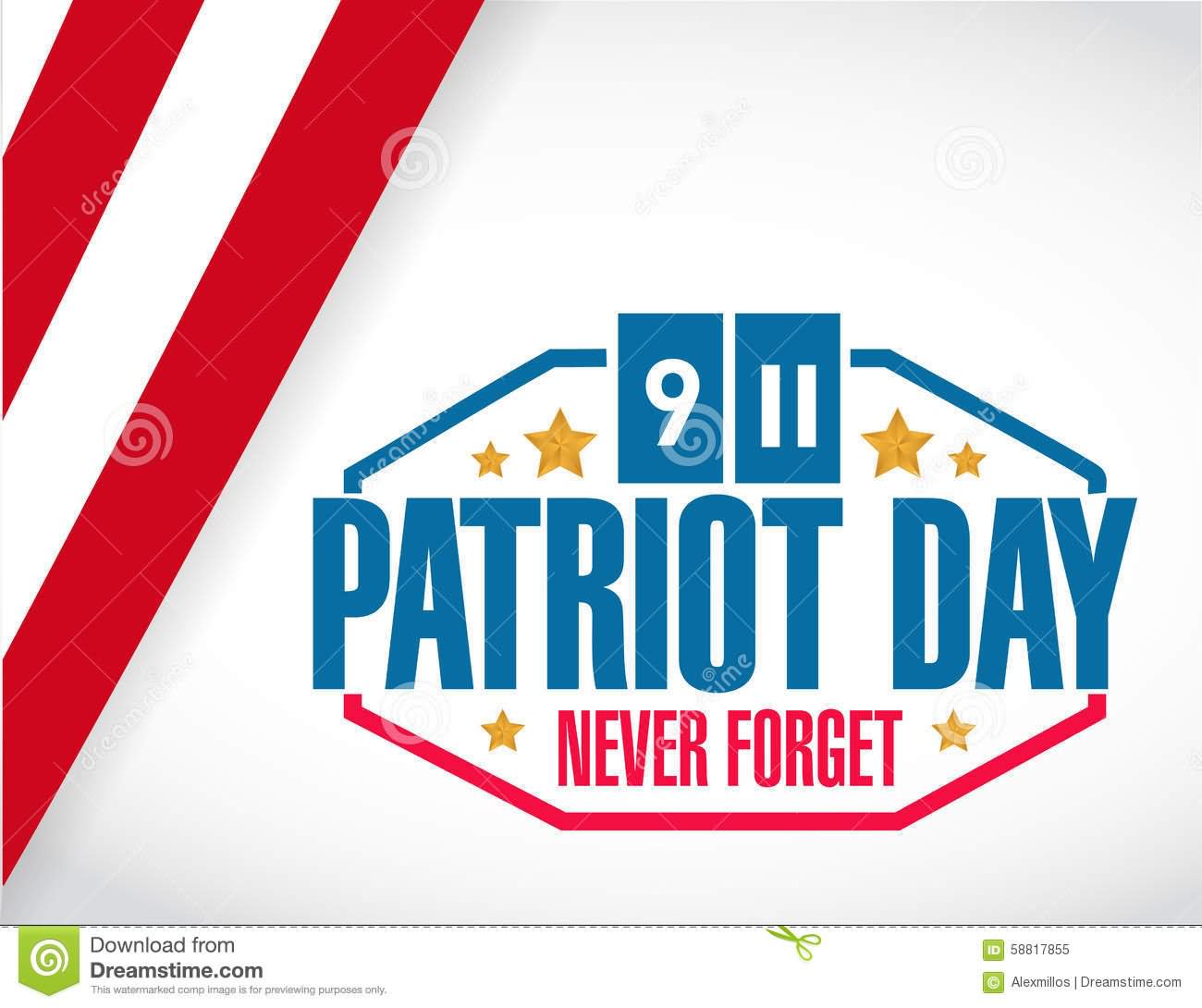 9-11 Patriot Day Never Forget Illustration
