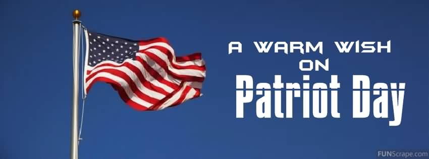 A Warm Wish On Patriot Day American Waving Flag Facebook Cover Picture