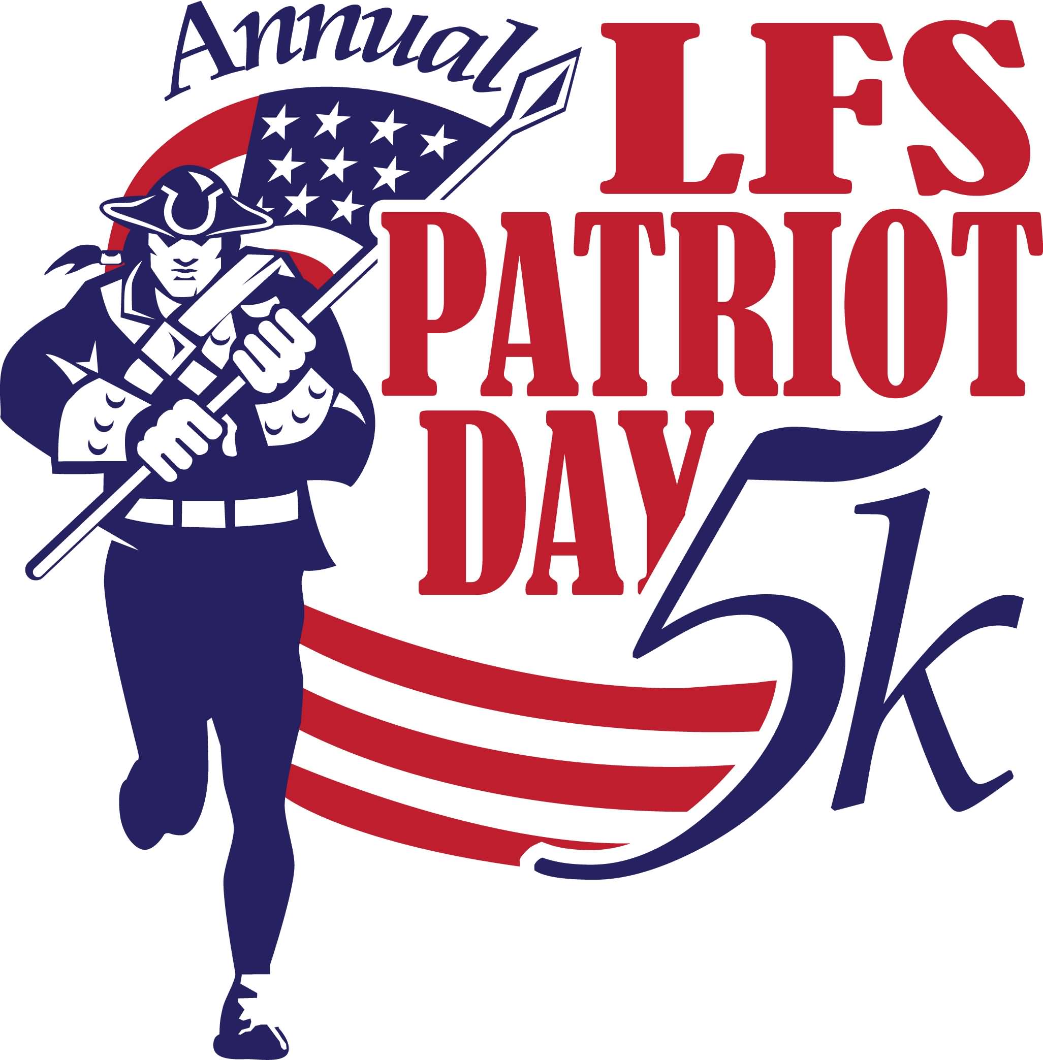 Annual Patriot Day 5K Man With Flag