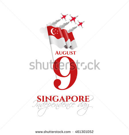 August 9 Singapore National Day Illustration