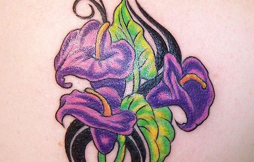 Awesome Purple Tulip Tattoo Ideas