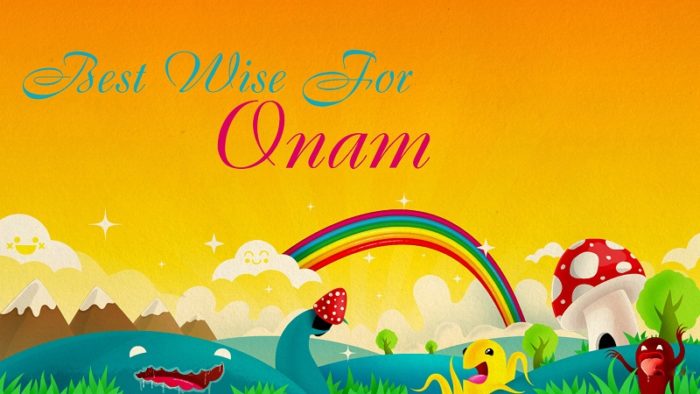 Best Wishes For Onam Rainbow Picture