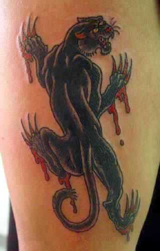 Bleeding Paws Panther Tattoo