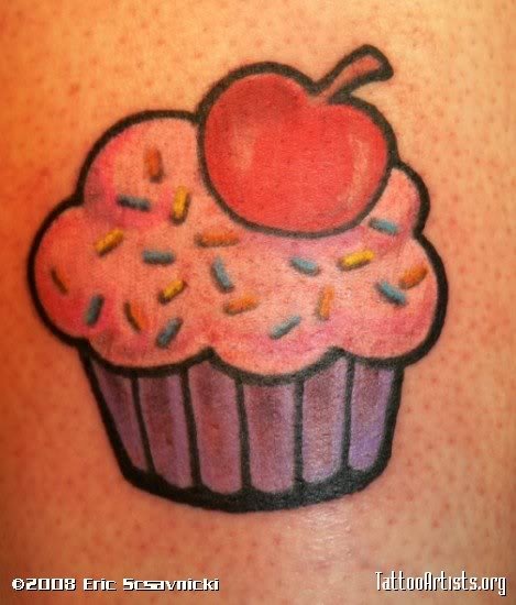 Cherry Cupcake Tattoo Idea