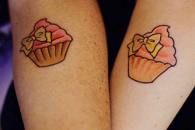 Cupcake Tattoos On Both Arm Sleeve