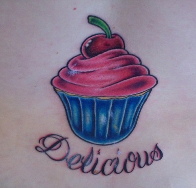 Delicious Cupcake Tattoo Design
