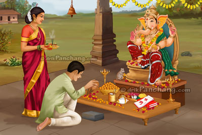 Devotees Celebrating Ganesh Chaturthi