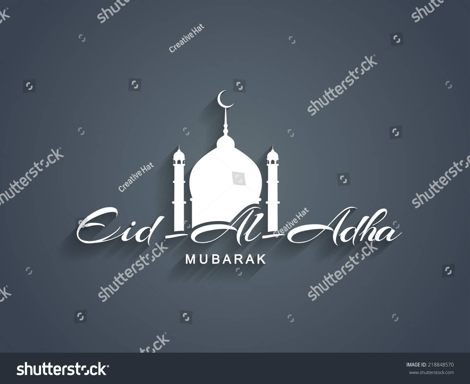 Eid Al Adha Mubarak Mosque Illustration