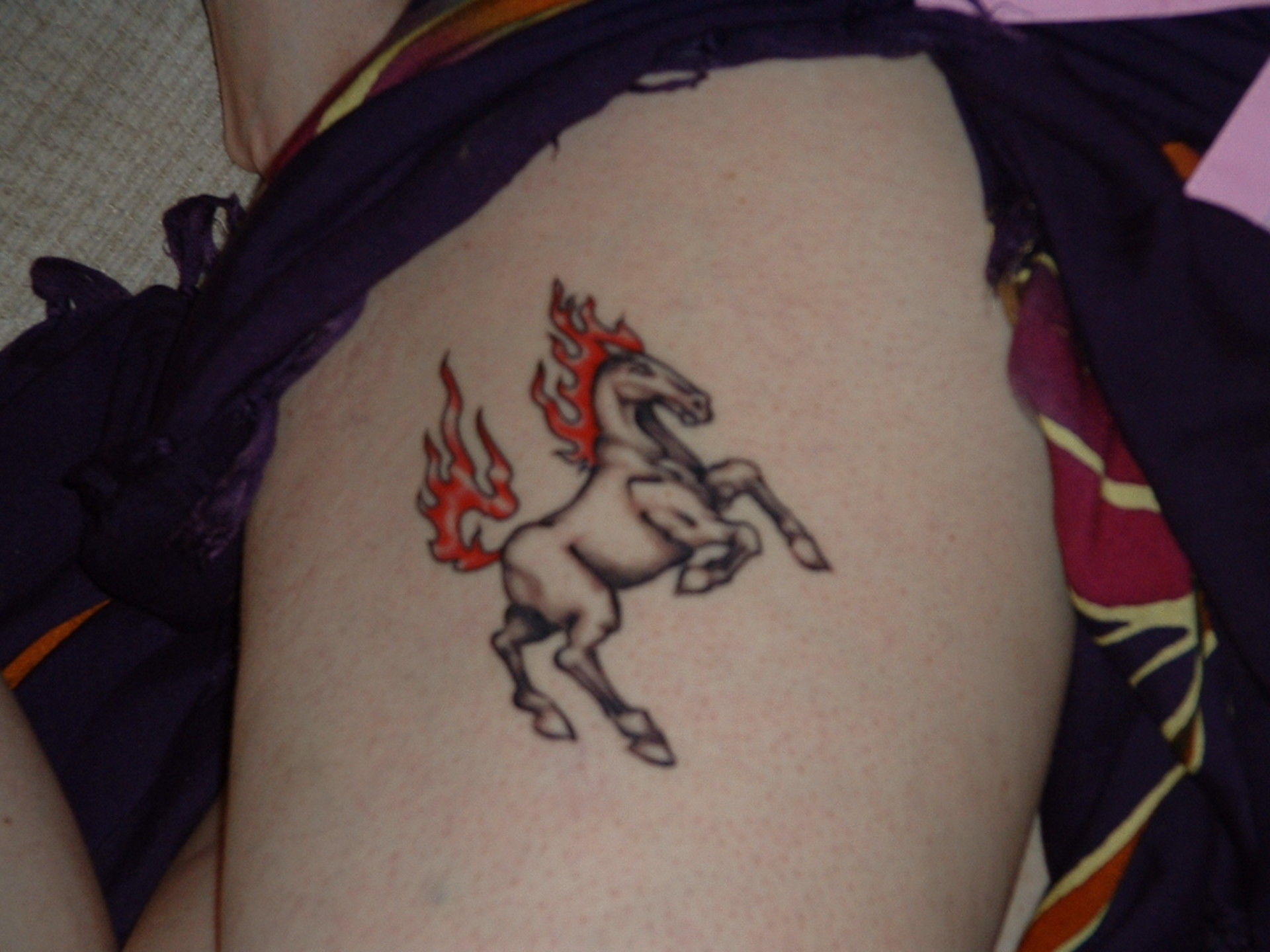 Flaming Horse Tattoo Idea