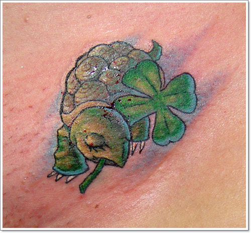 Four leaf Turtle Tattoo Idea