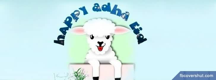 Happy Adha Eid Cute Lamb Facebook Cover Photo