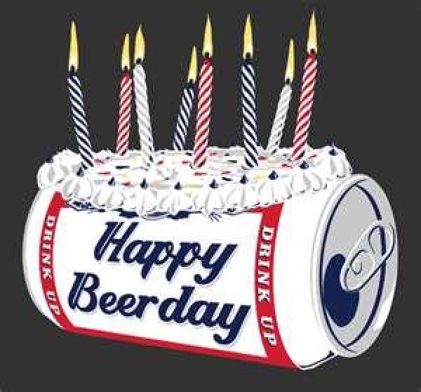 Happy Beer Day Beer Can With Candles