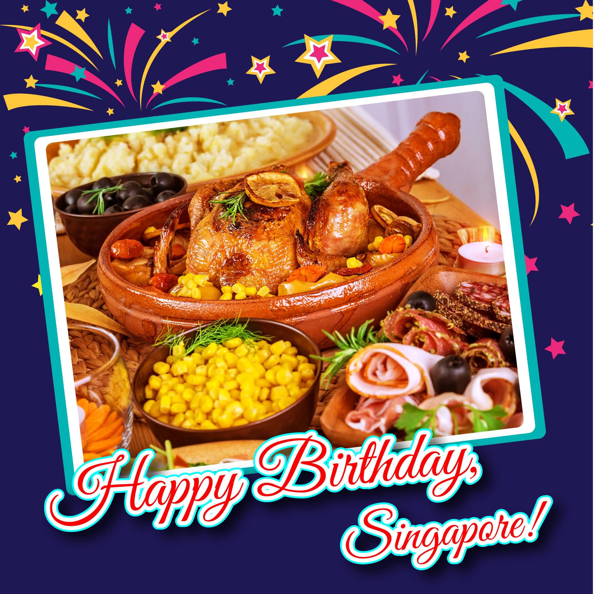 Happy Birthday Singapore Delicious Food Picture