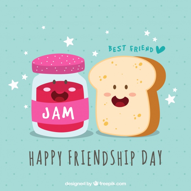Happy Friendship Day Bread And Jam Illustration