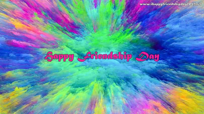 Happy Friendship Day Colorful Background