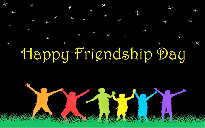 Happy Friendship Day Colorful Silhouette Friends Picture