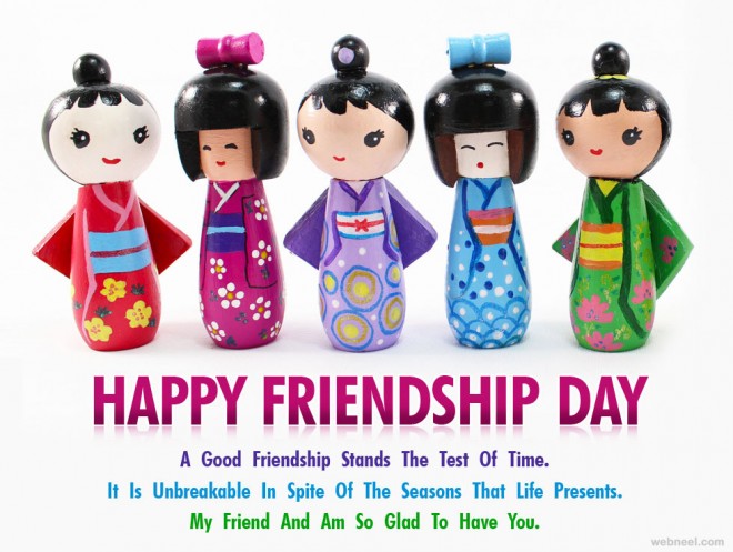 Happy Friendship Day Cute Chinese Cartoons Picture