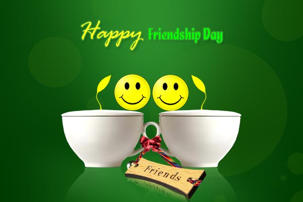 Happy Friendship Day Tea Cups And Smileys Picture