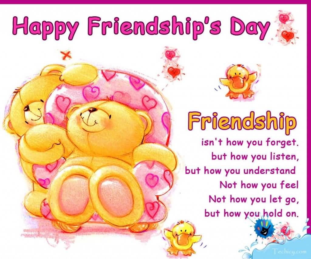 Happy Friendship Day Teddy Bears Card