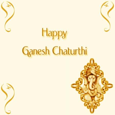Happy Ganesh Chaturthi Beautiful Greeting Card For Friends