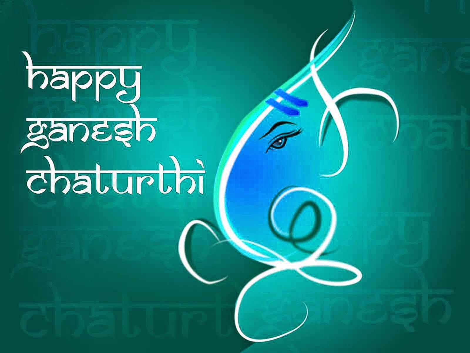 Happy Ganesh Chaturthi Lord Ganesha Face Card