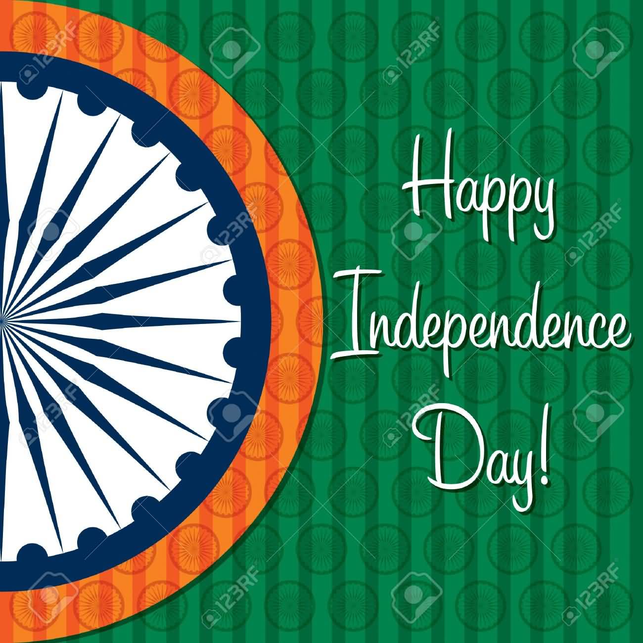 Happy Independence Day Ashoka Wheel