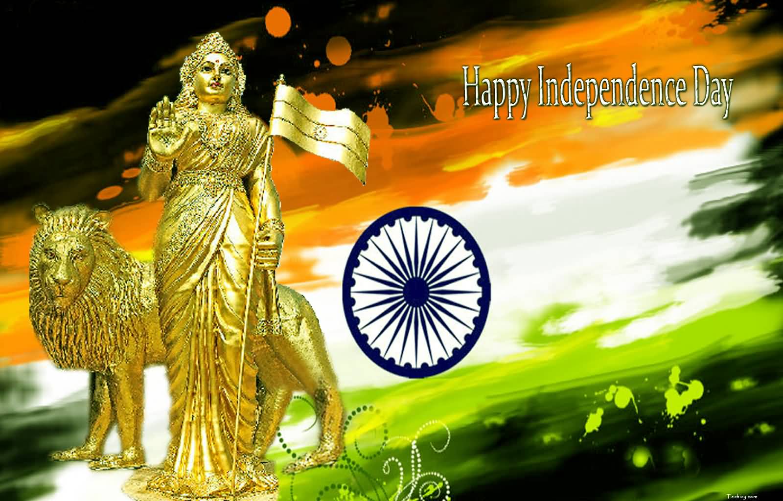 Happy Independence Day Indian Goddess Picture