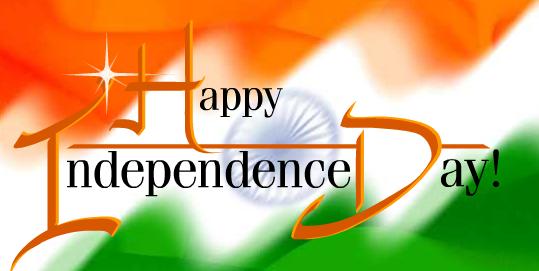 Happy Independence Day Indian Map Tri Color In Background