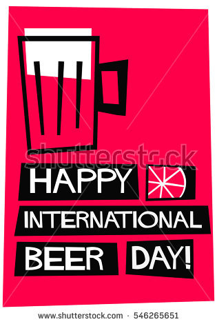 Happy International Beer Day Illustration Poster Design