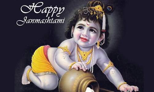 Happy Janmashtami Lord Krishna As Kid