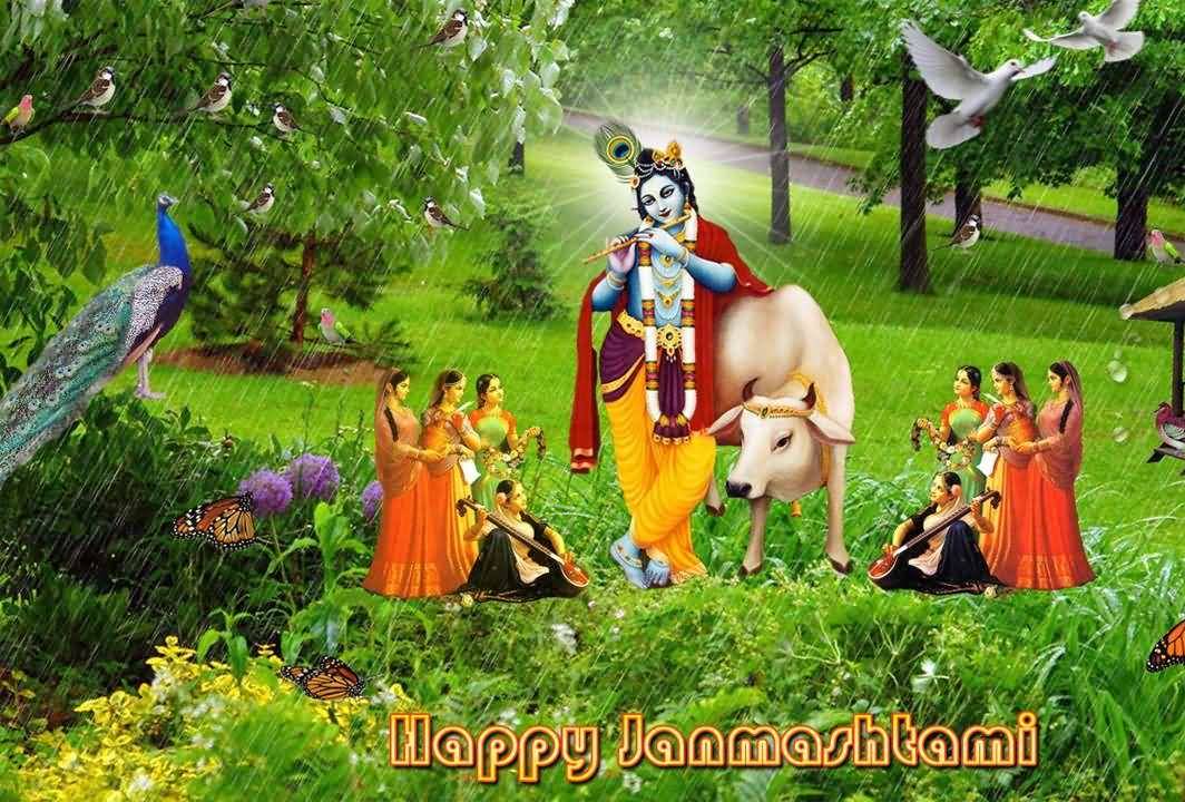 Happy Janmashtami Lord Krishna Beautiful Picture