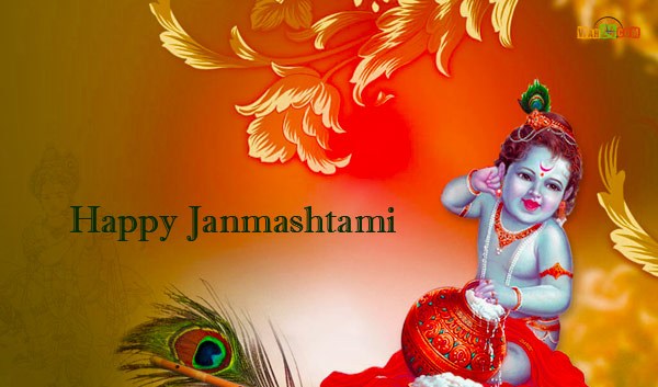 Happy Janmashtami Lord Krishna Greeting Card