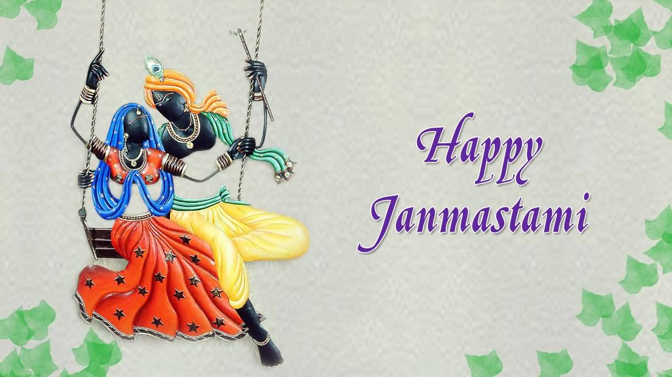 Happy Janmastami Lord Krishna And Radhe