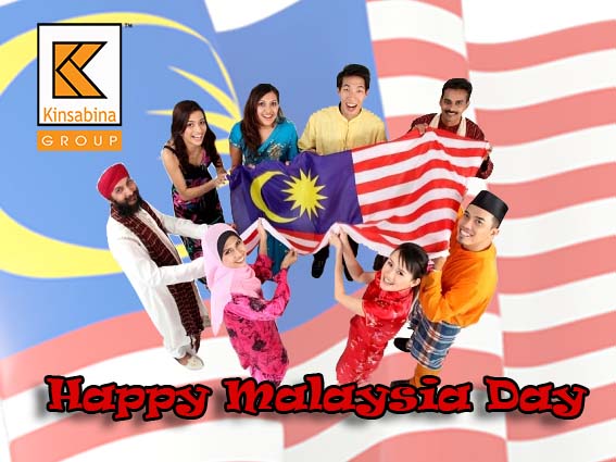Happy Malaysia Day People Holding Malaysian Flag