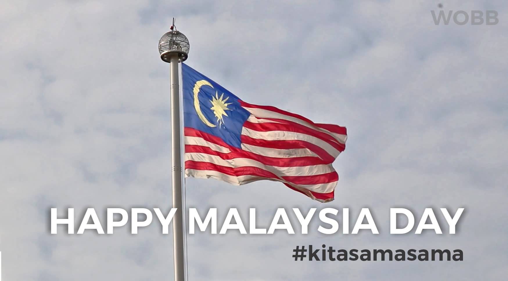 Happy Malaysia Day Waving Flag Picture