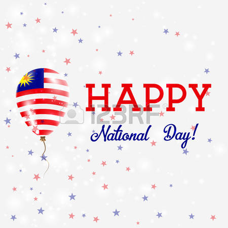 Happy National Day Malaysia Greeting Card