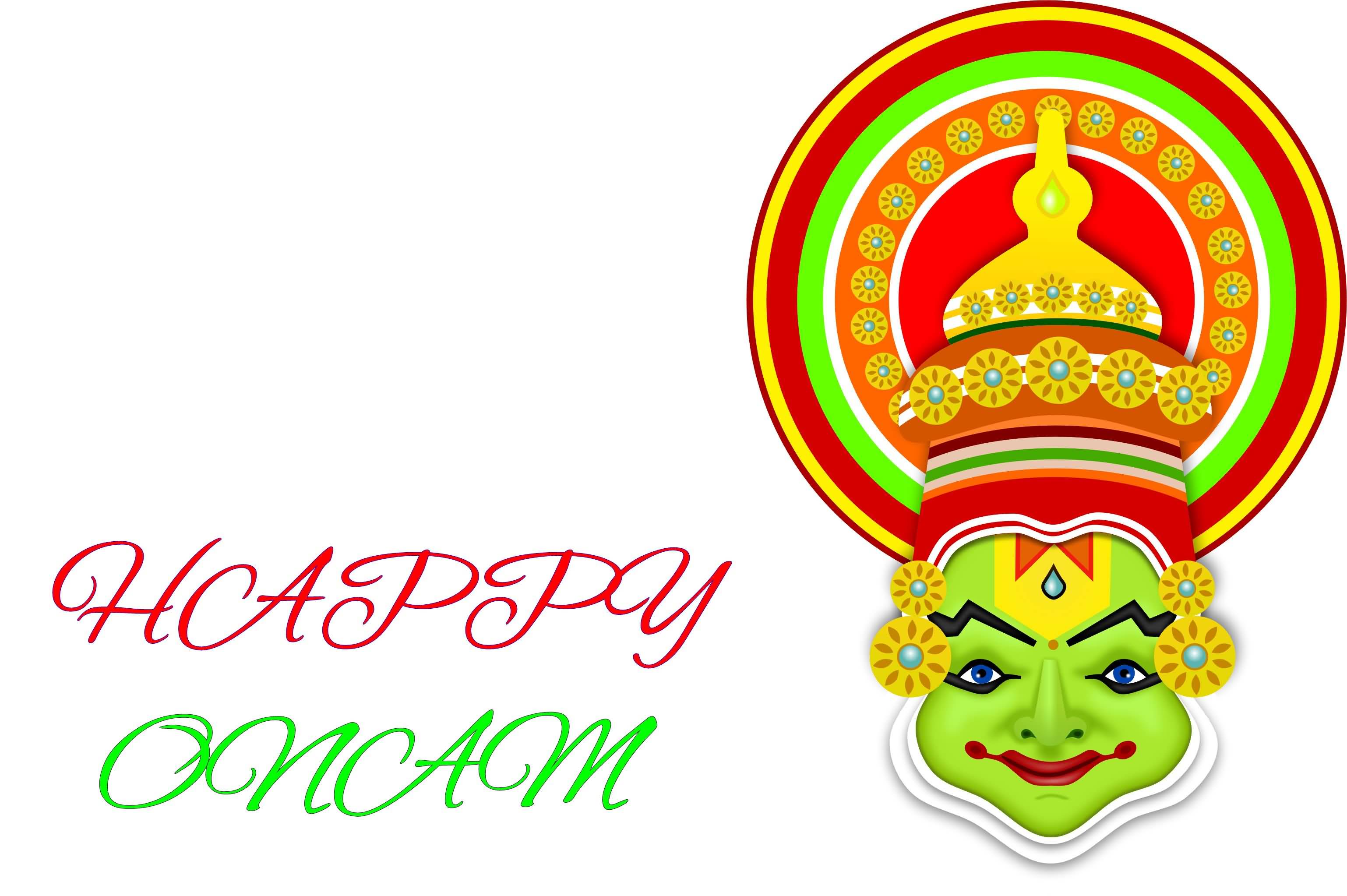 Happy Onam Kathakali Mask