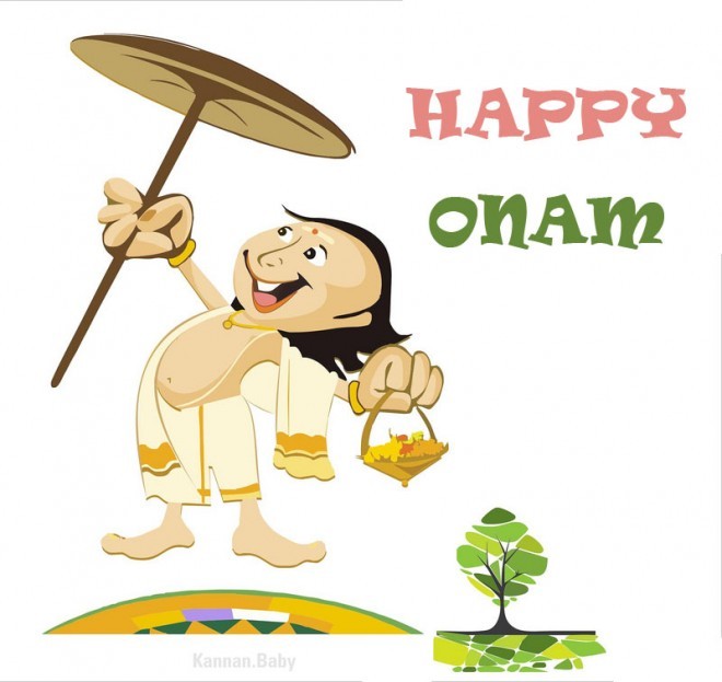 Happy Onam Vamanan Avtar Illustration