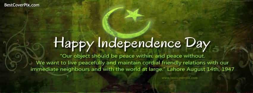 Happy Pakistan Independence Day Greetings Facebook Cover Picture
