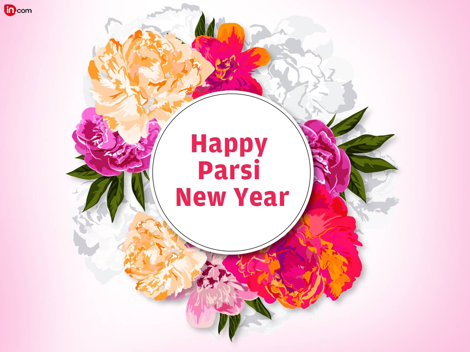 Happy Parsi New Year Flower Greeting Card